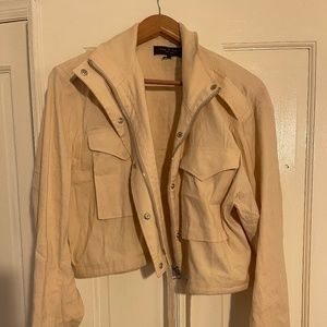 Rag and Bone linen blend moto jacket